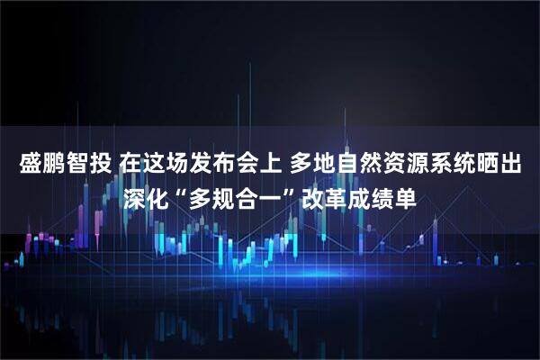 盛鹏智投 在这场发布会上 多地自然资源系统晒出深化“多规合一”改革成绩单
